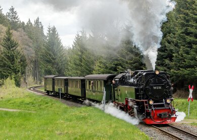 Harz Brockenbahn Traditionszug sommer