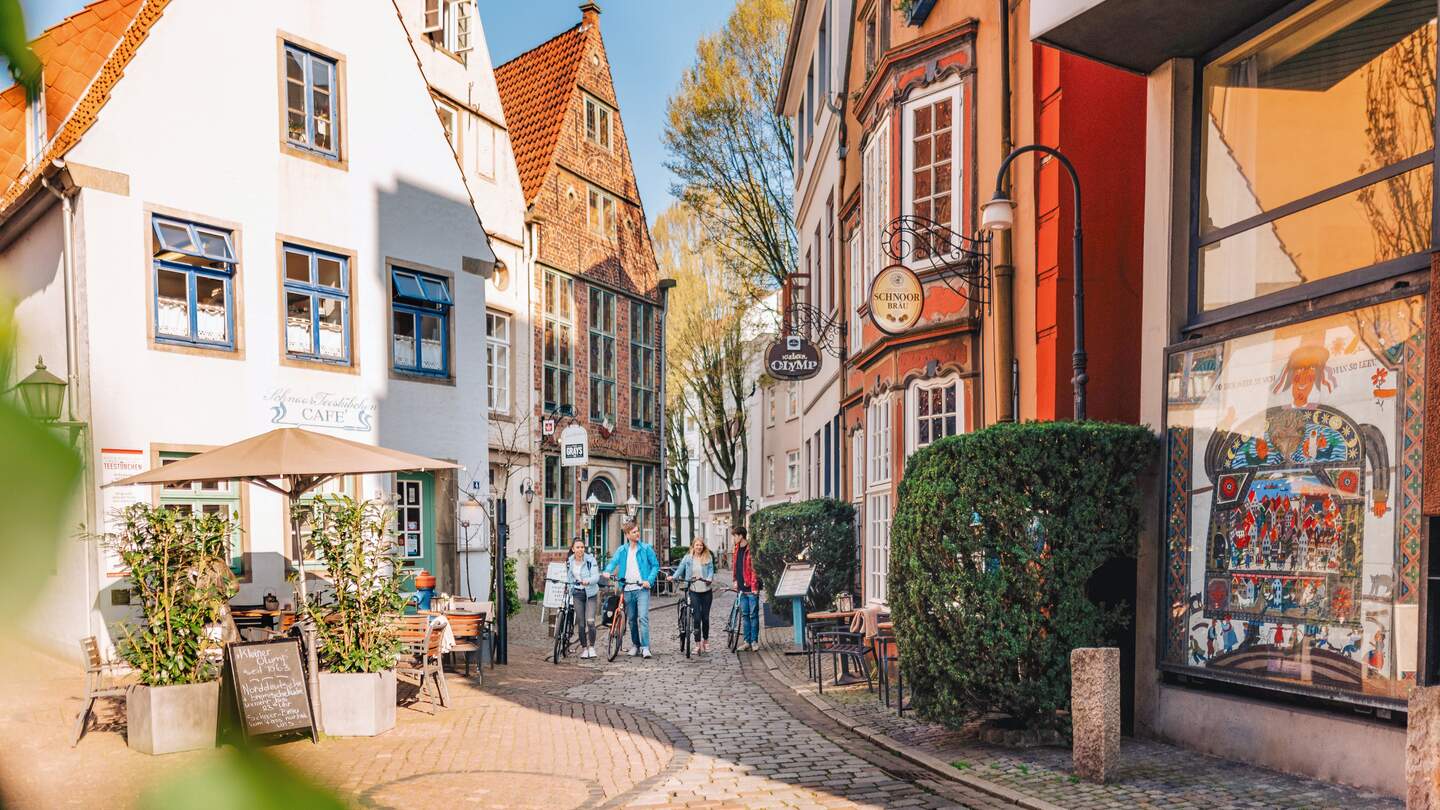 Schnoorviertel Bremen im Fruehling | © WFB/Jonas Ginter