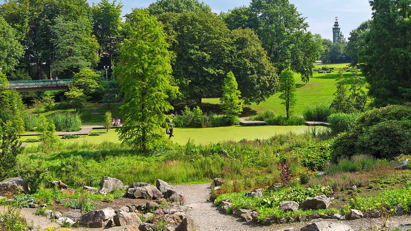 Stadtpark Grugapark an einem sonnigen Tag in Essen | © Gettyimages.com/verve231