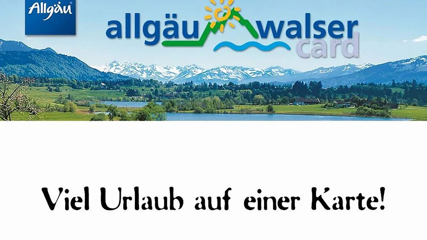 Allgaeu Walser Card mit Logo auf Allgaeumotiv | © Westallgäu