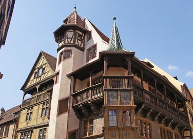 Blick auf das berühmte Fachwerkhaus, das Pfisterhaus in der Colmarer Altstadt | © Tourisme Colmar