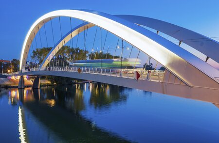 Pont Raymond Barre in Lyon bei Nacht | © Gettyimages.com/vwalakte