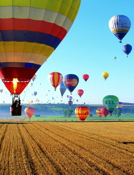 Heißluftballons am See von Metz, Montgolfiades | © Pixabay/GIRARDJEANPIERRE