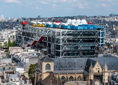 Luftaufnahme des Musée National d’Art Moderne im Centre Pompidou in Beaubourg | © Gettyimages.com/DaylightLoren