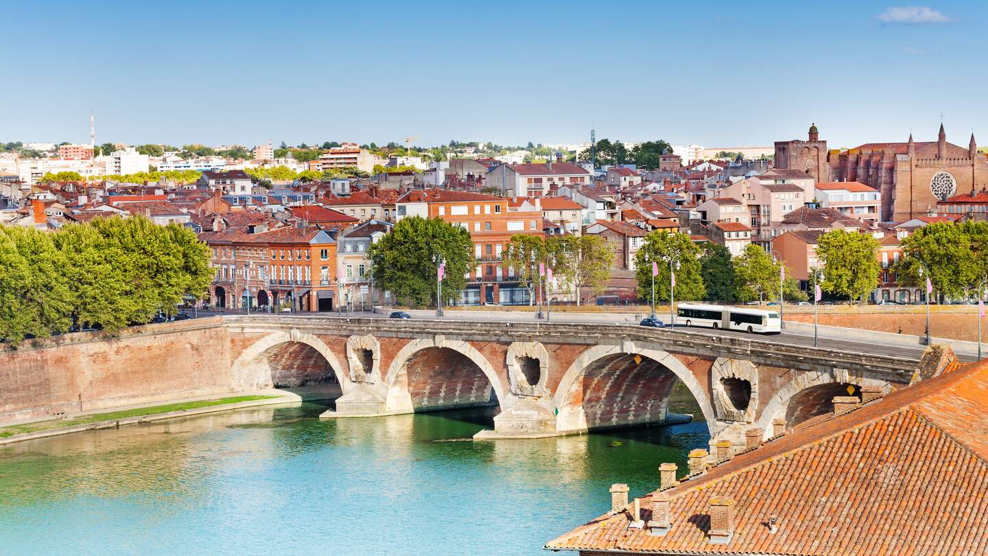Panorama von Toulouse mit Pont Neuf Bruecke ueber der Garonne in Toulouse | © Gettyimages.com/SerrNovik