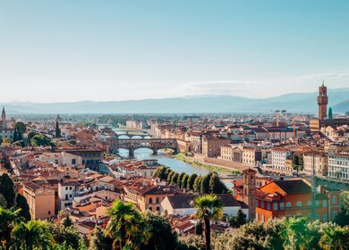 Blick auf Florenz Cityspace von Piazzale Michelangelo in Italien | © Gettyimages.com/sangapark
