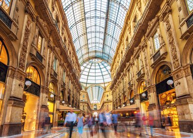 Aufnahme der beruehmten Galleria Vittorio Emanuele II in Mailand | © Gettyimages.com/Mlenny