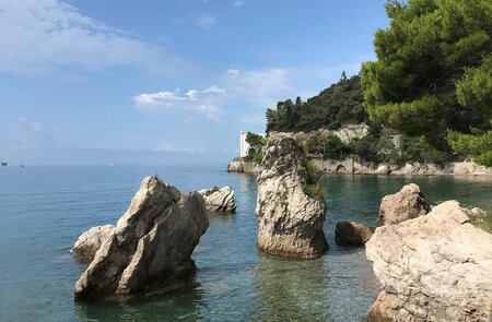 Ausblick auf das Meer und das Schloss Miramare in Triest | © Irina Nischwitz