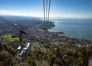 Blick auf Bregenz und Bodensee von Pfaenderbahn | © Gettyimages.com/Sjo