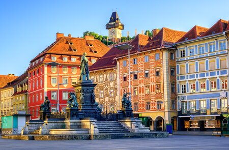 Zentraler Platz in der Grazer Altstadt | © Gettyimages.com/Xantana