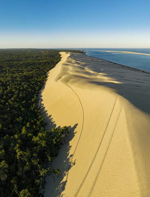 Die Dune du Pilat Frankreich im Sonnenaufgang | © Gettyimages.com/aluxum