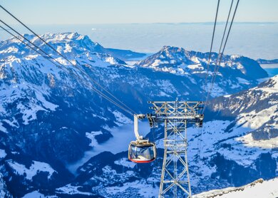 Panorama-Gondelbahn Titlis Rotair auf dem Titlis in der Zentralschweiz | © Gettyimages.com/shams