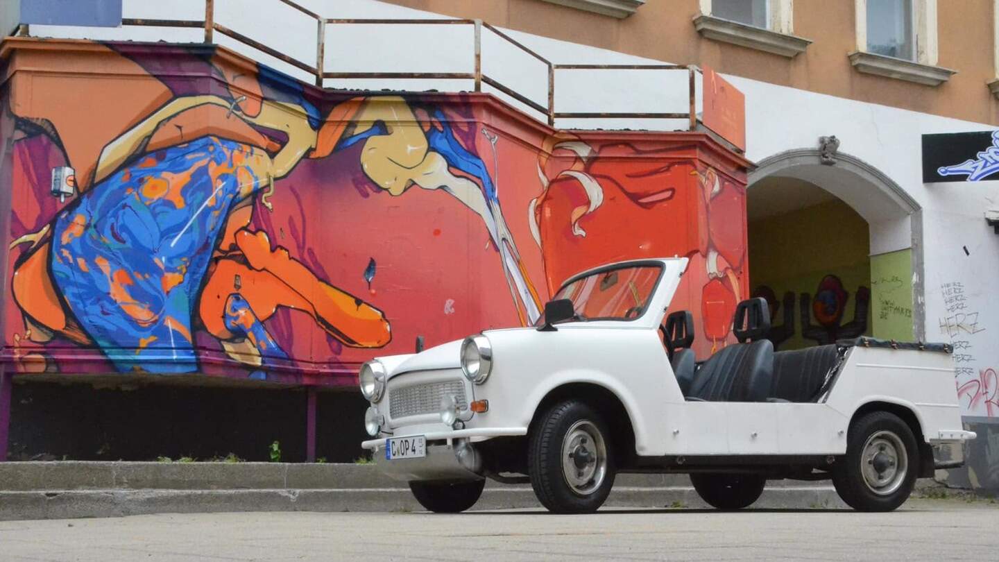 Trabi fahren in der Fabrik in Chemnitz | © Erlebnisfabrik Chemnitz