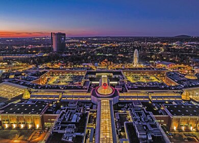 Aussicht auf die neue Mitte von Oberhausen in der Dämmerung | © Carsten Walden