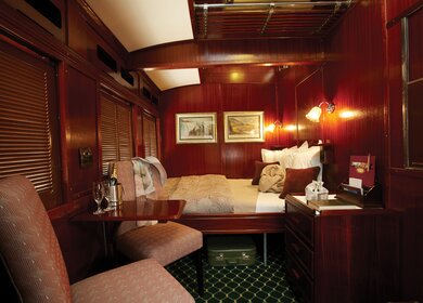 Die Kategorie Leopard mit Doppelbett im African Explorer in Afrika  | © Rovos Rail Tours