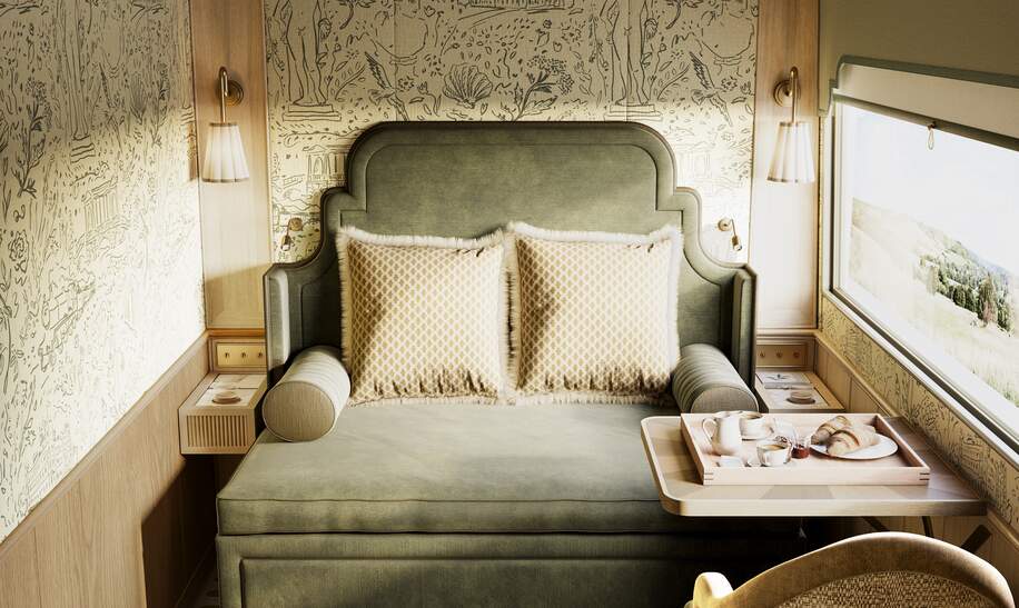 Double Suite im Britannic Explorer mit grünem Bett | © Britannic Explorer