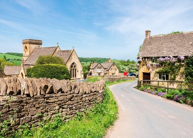 Moreton-in-Marsh mit alten Gebäuden aus dem 17. und 18. Jahrhundert