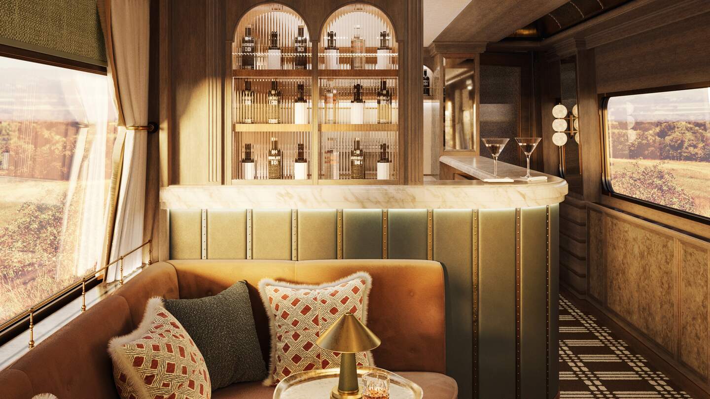 Eine Bar im Barwagen des Britannic Explorers | © Britannic Explorers