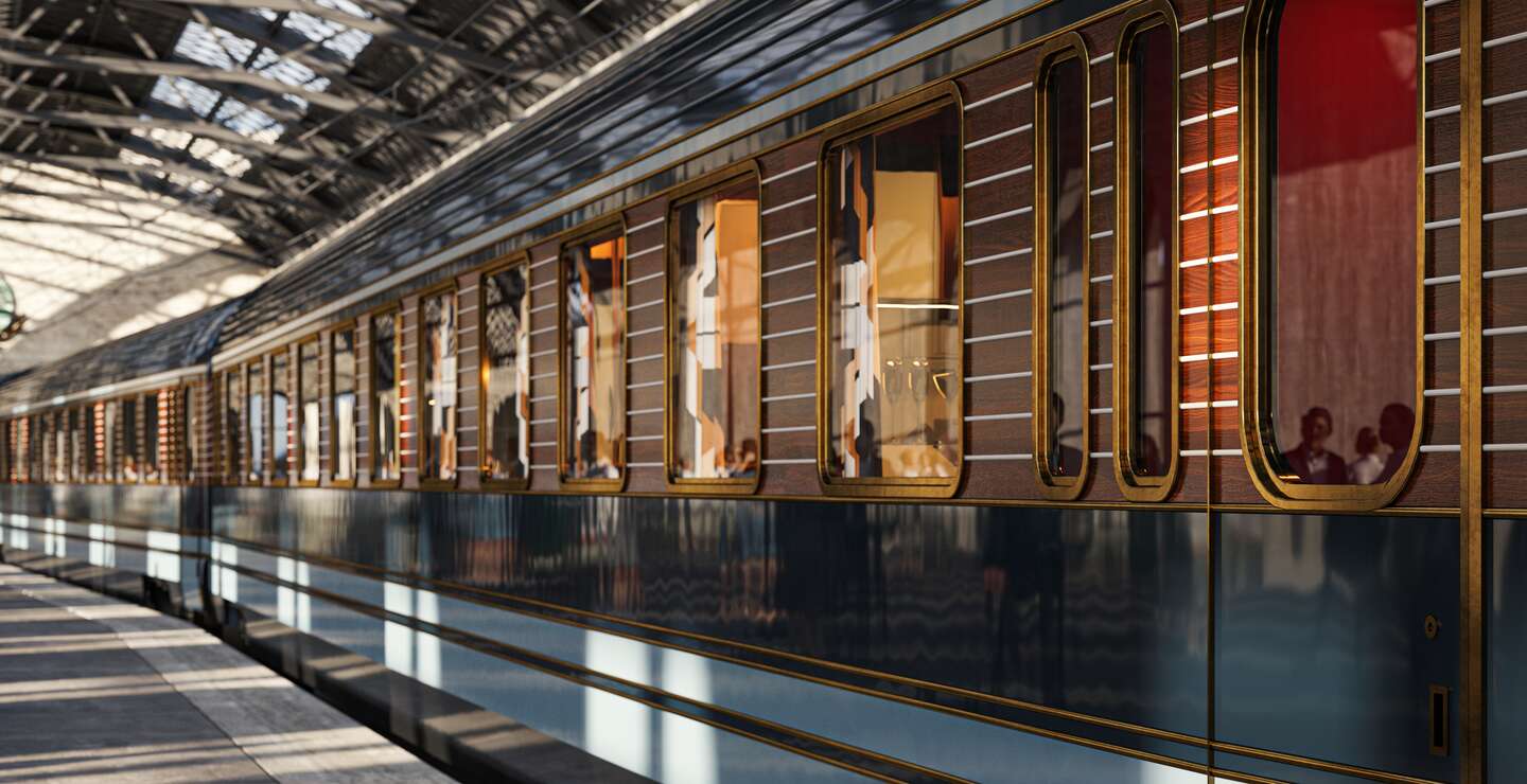 La Dolce Vita Orient Express Zug im Bahnhof | © Orient Express SAS
