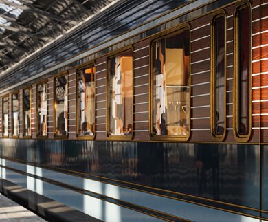 La Dolce Vita Orient Express Zug im Bahnhof | © Orient Express SAS