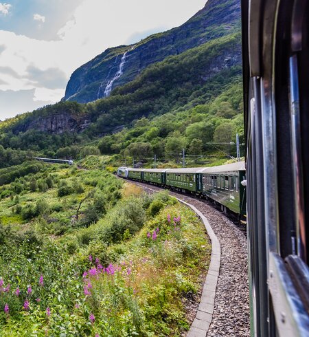 Flamsbahn zwischen Myrdal in Aurland und Flam in Norwegen  | ©  Gettyimages.com/HildaWeges