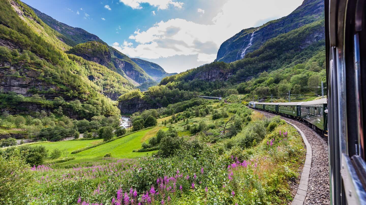 Flamsbahn zwischen Myrdal in Aurland und Flam in Norwegen  | ©  Gettyimages.com/HildaWeges