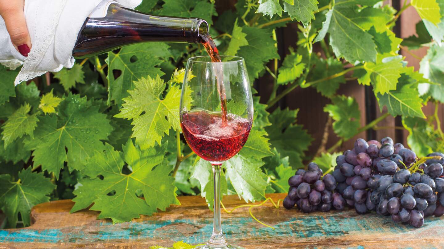 Kellner giesst ein Glas Rotwein | © Gettyimages.com/barmalini