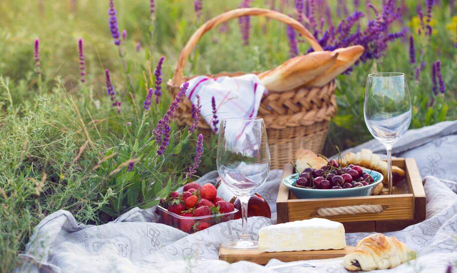 Picknick im Lavendelfeld in der Provence von Frankreich | © Gettyimages.com/azgek