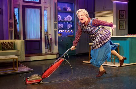 Mrs. Doubtfire mit einem Staubsauger  | © Johann Persson