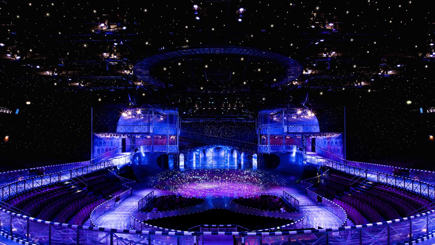 Blick auf den Sternenhimmel von Starlight Express – das Musical | © Mehr-BB Entertainment